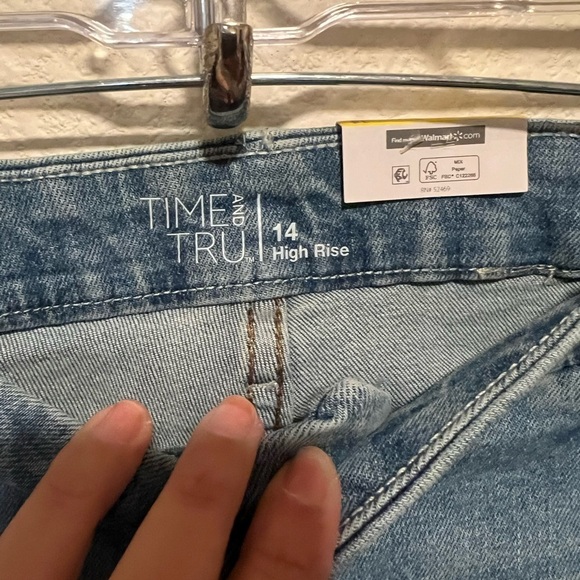 Time and Tru Blue Flare Wide Leg Jeans - Picture 4 of 5